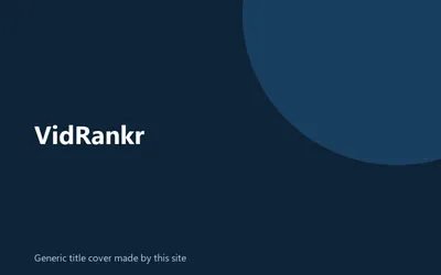 Generic title cover made by this site for VidRankr