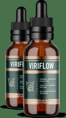 ViriFlow men's health supplement bottles