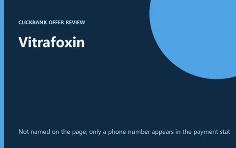 Vitrafoxin supplement bottle product image
