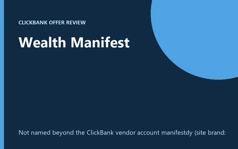 Wealth Manifest video presentation page