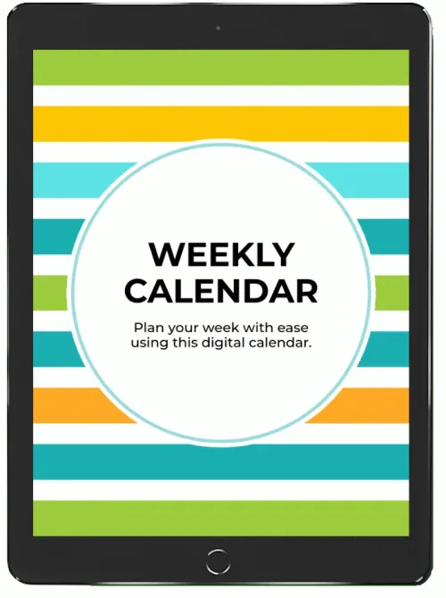 Weekly Calendar digital planner product image