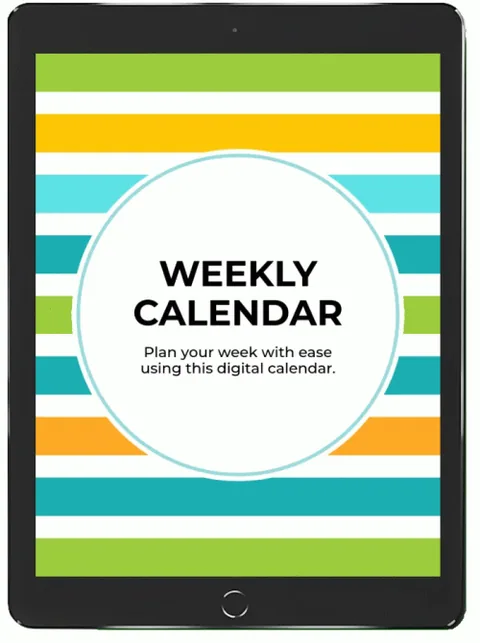 Weekly Calendar digital planner product image