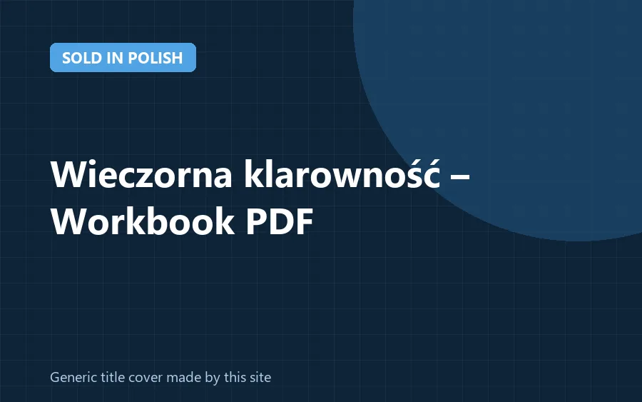 Generic title cover made by this site for the Polish evening reflection workbook