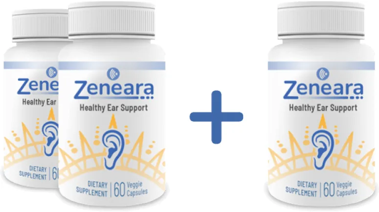 Bottle of Zeneara ear health capsules